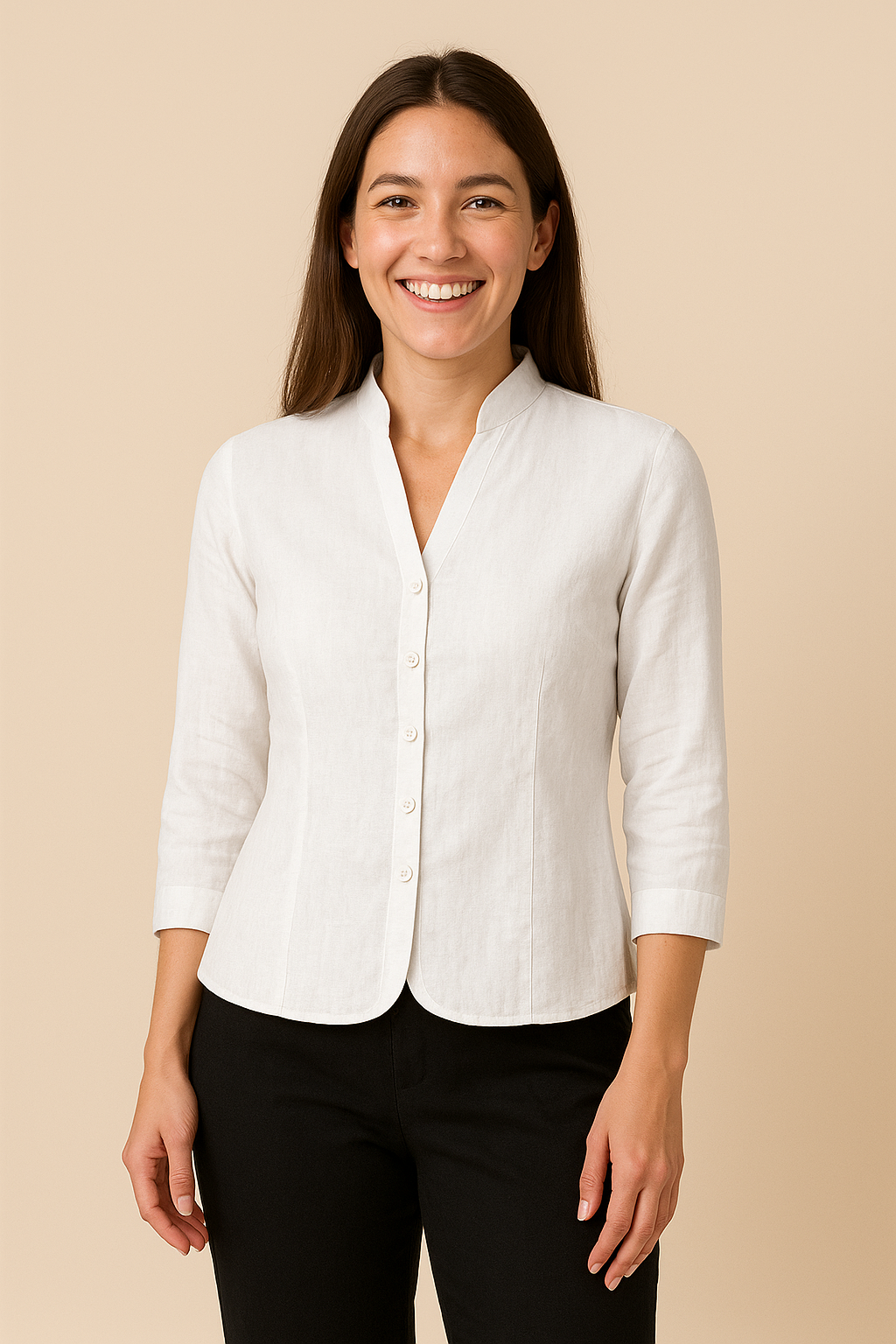 WILHELM | Damen Blazer in Leinenstil leicht und sommerlich für im Büro, Feste & Freizeit