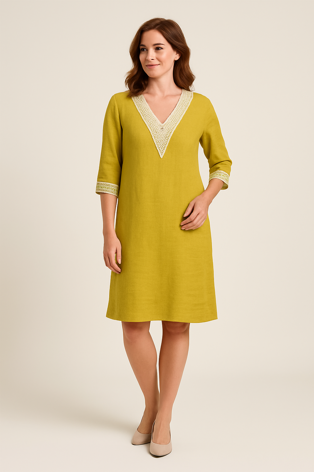 WILHELM | Atmungsaktives Damen Kleid aus Leinenmix luftig & leicht