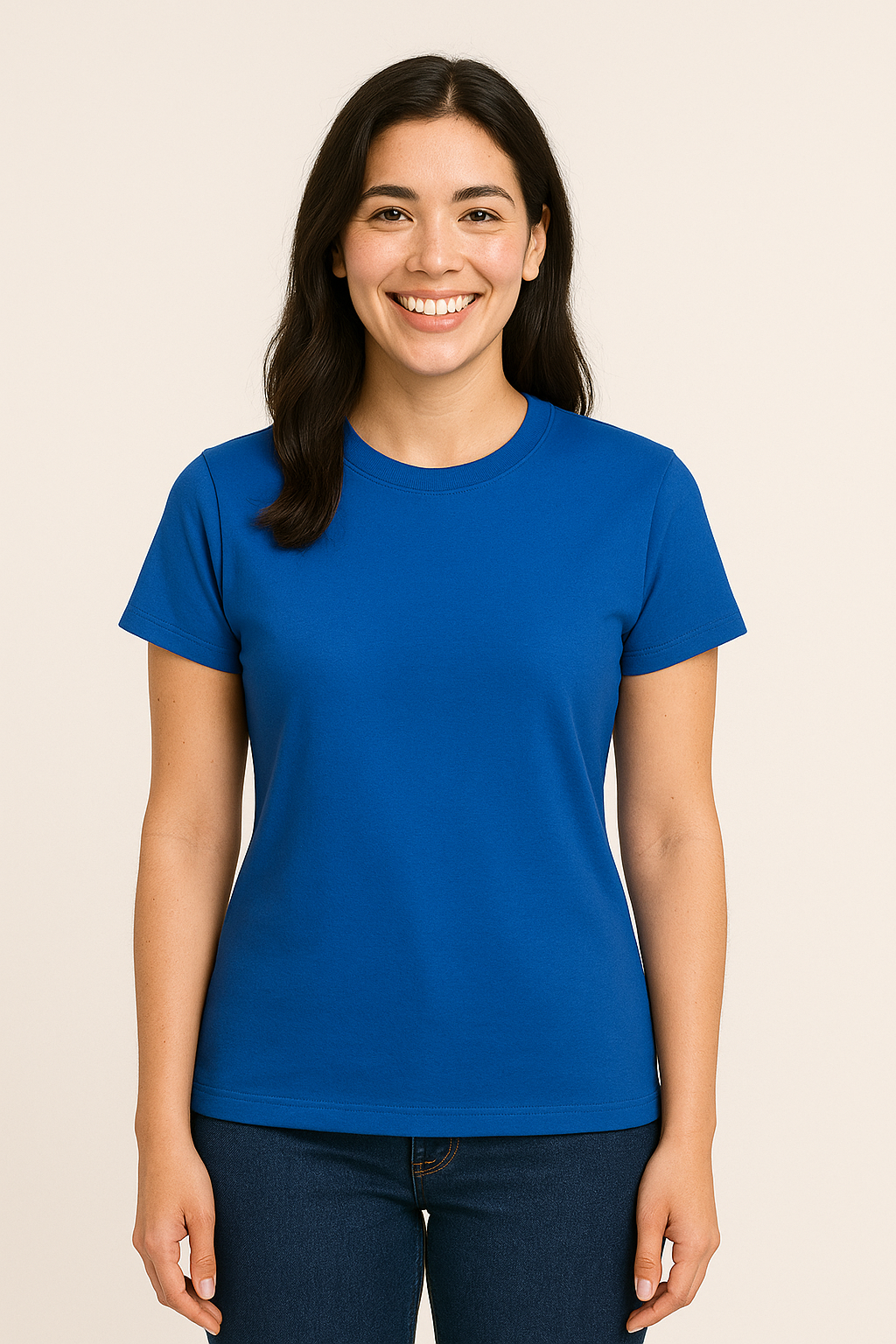 WILHELM | Damen T-Shirt Baumwolle mit klassischem Schnitt für Freizeit & Stil
