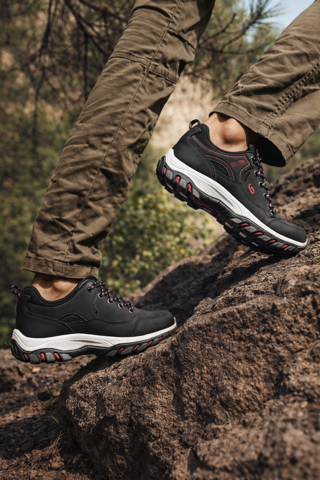 Herren Trekking Tennisschuhe leicht rutschfest gepolstert bequem Outdoor