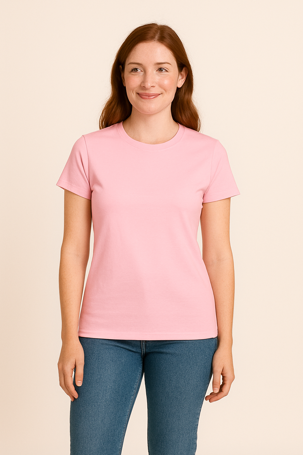 WILHELM | Damen T-Shirt Baumwolle mit klassischem Schnitt für Freizeit & Stil