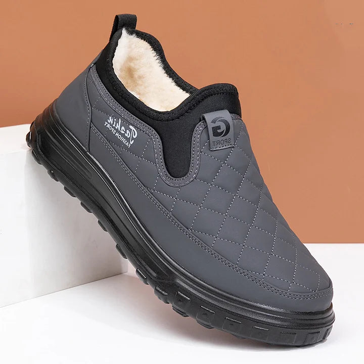 Damen Winterstiefel wasserdicht gefüttert rutschfest Slip-On gesteppt leicht warm Outdoor