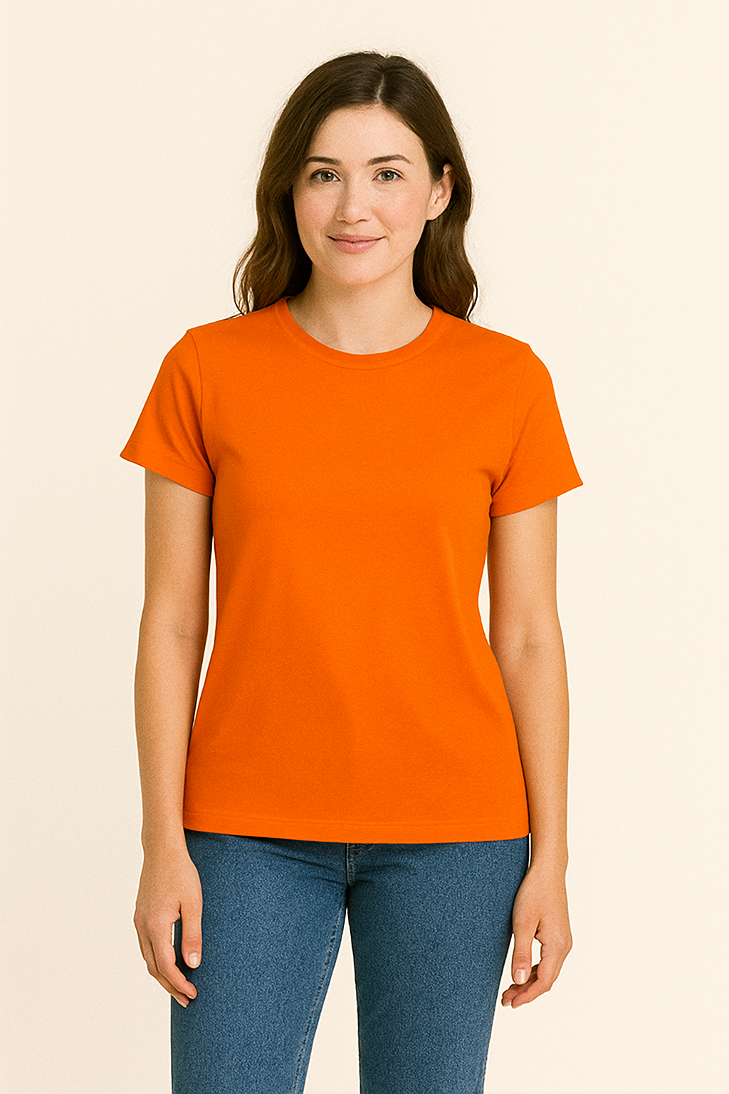 WILHELM | Damen T-Shirt Baumwolle mit klassischem Schnitt für Freizeit & Stil