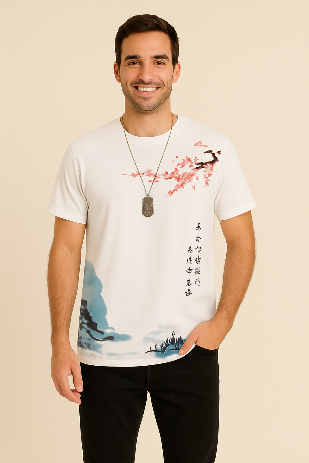 WILHELM | Herren T-Shirt mit Blumenprint für Urlaub & Sommer