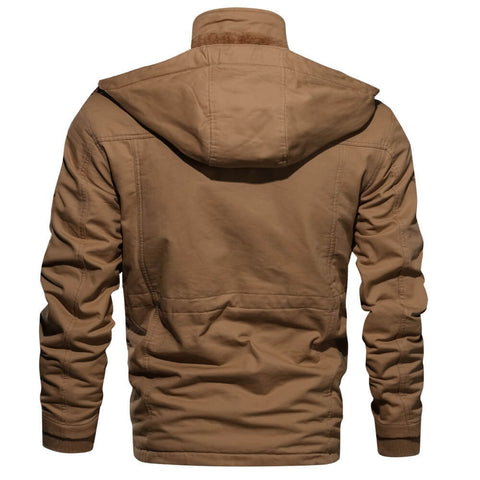 Herren Kapuzenjacke Regular Fit Warm Gefüttert Übergangsjacke Freizeit Outdoor