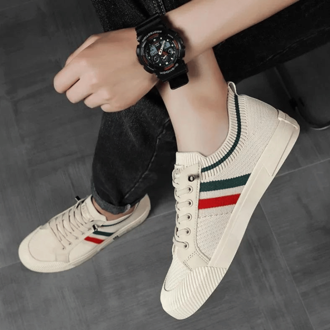 WILHELM | John Herren Sommer Schnürschuhe aus atmungsaktivem Strickmaterial