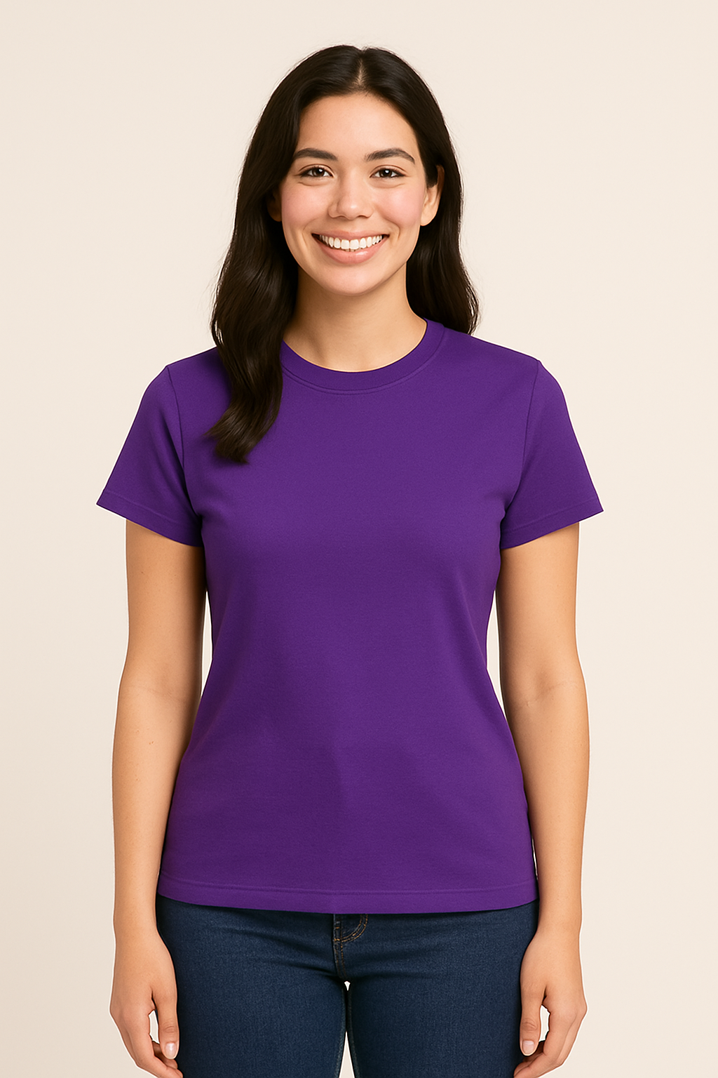 WILHELM | Damen T-Shirt Baumwolle mit klassischem Schnitt für Freizeit & Stil
