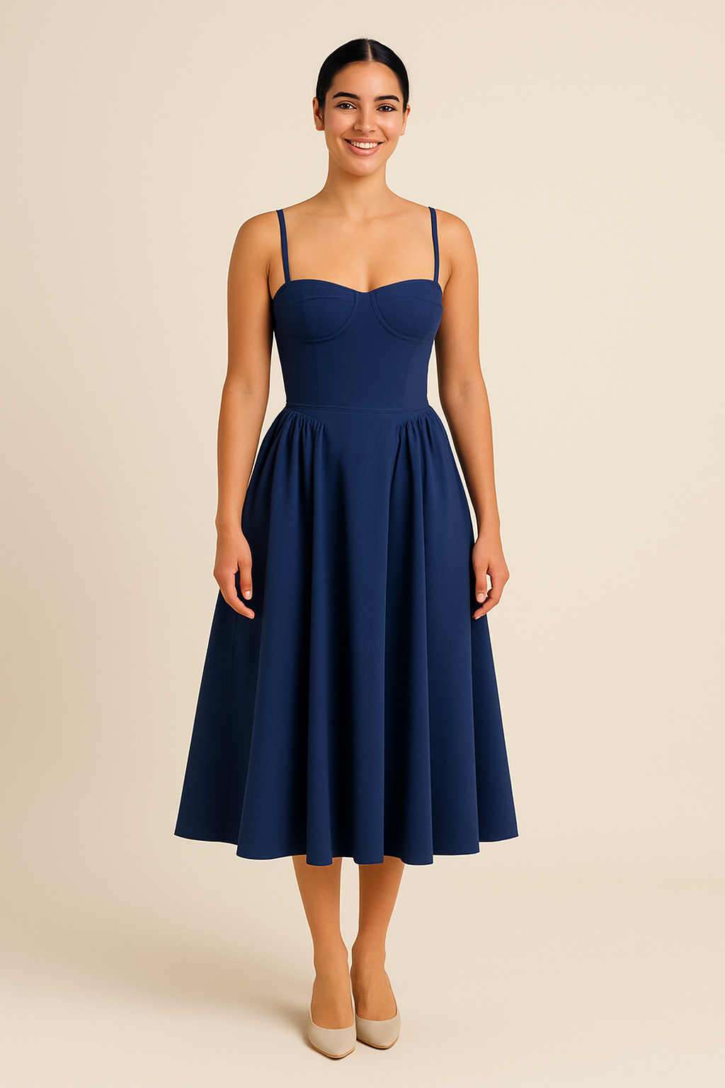 WILHELM | Damen Sommerkleid mit V-Ausschnitt luftig-leicht
