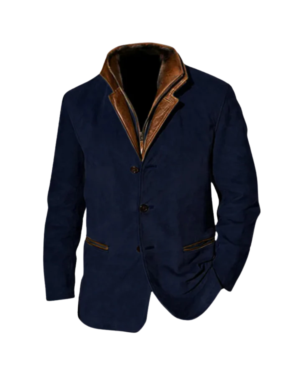 Herren Vintage Jacke Regular Fit Retro Klassisch Leicht Alltag Freizeit Übergangsjacke