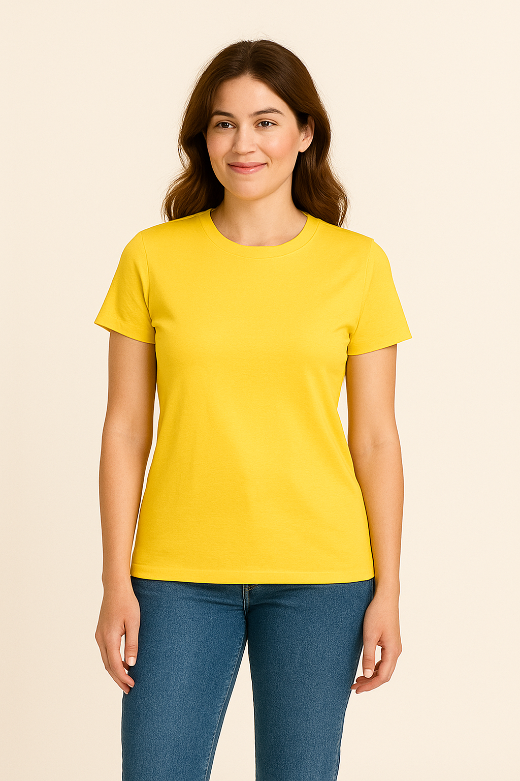 WILHELM | Damen T-Shirt Baumwolle mit klassischem Schnitt für Freizeit & Stil