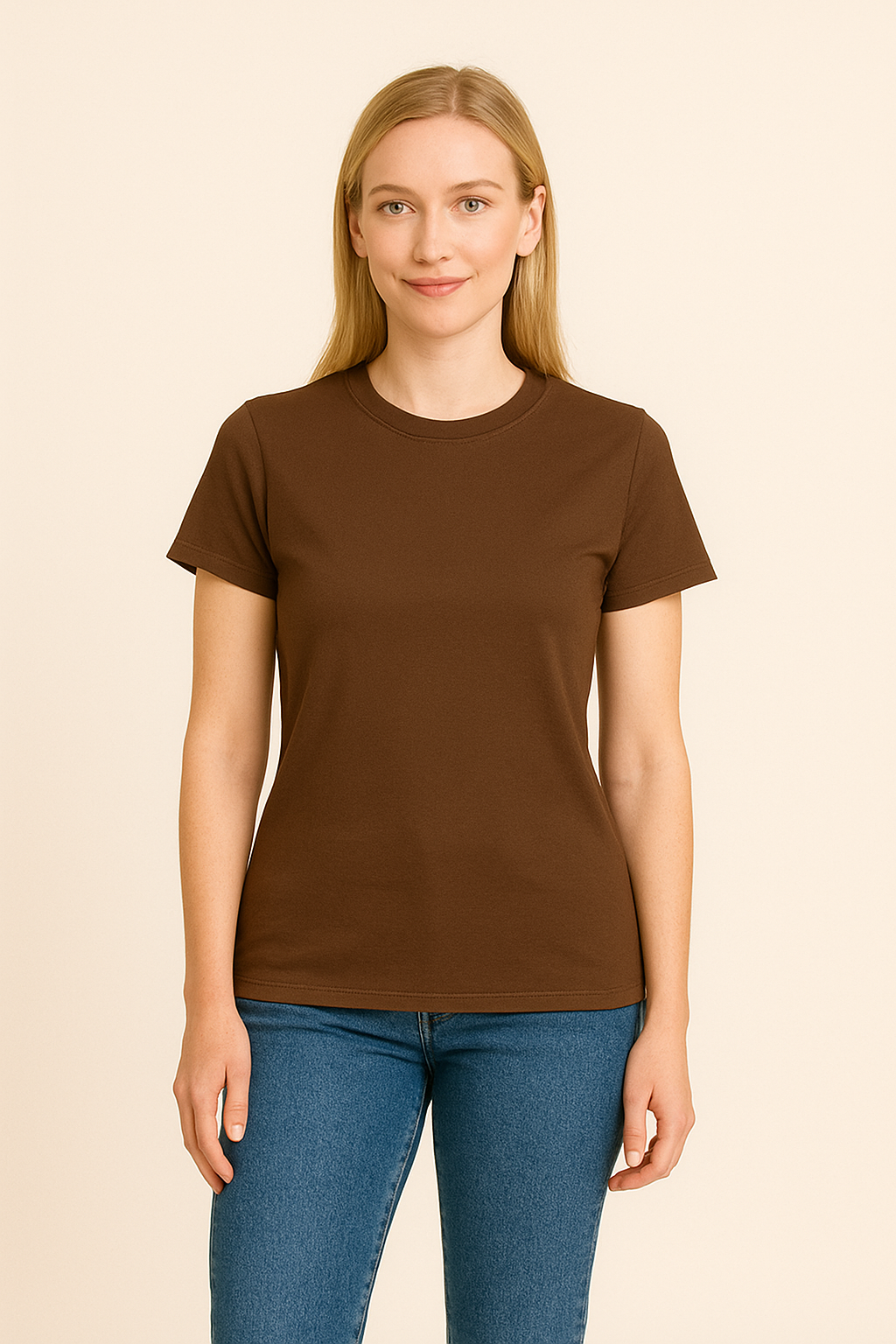 WILHELM | Damen T-Shirt Baumwolle mit klassischem Schnitt für Freizeit & Stil
