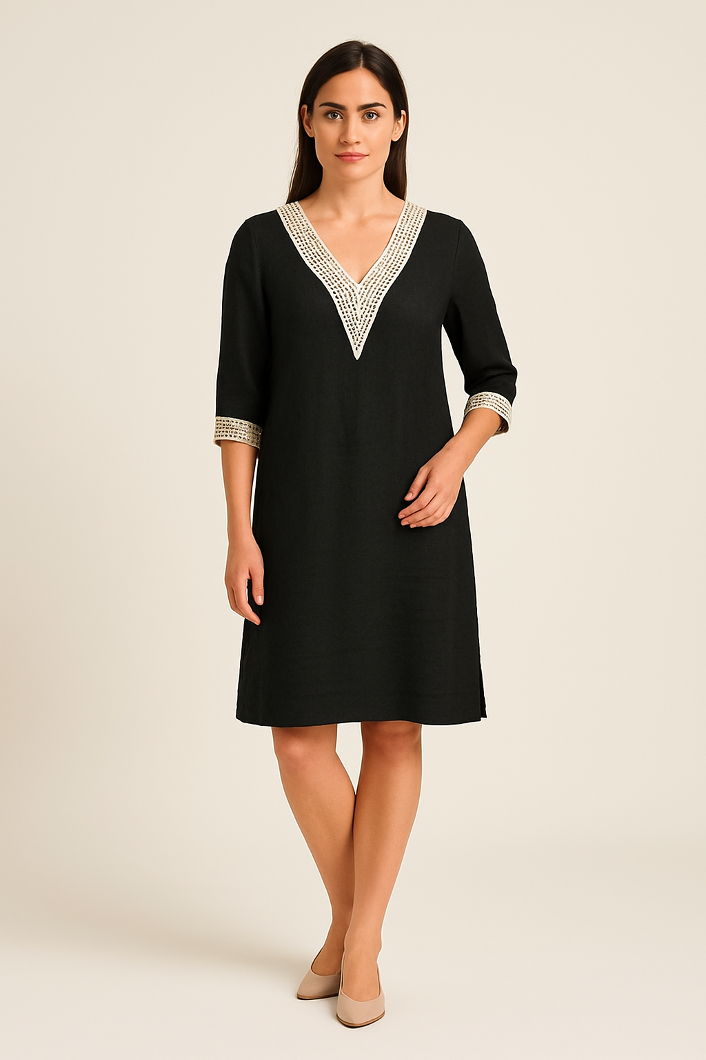 WILHELM | Atmungsaktives Damen Kleid aus Leinenmix luftig & leicht