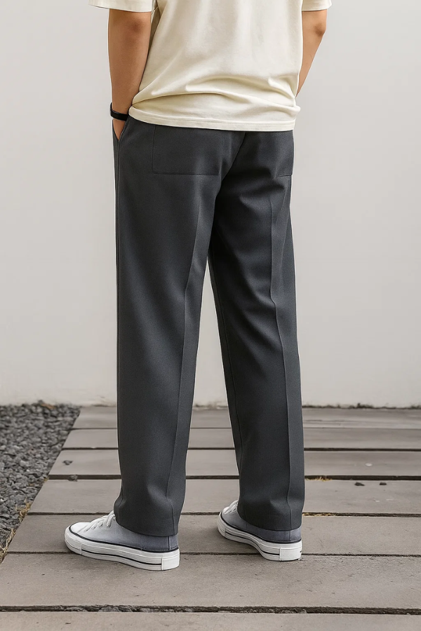 Herren Casual Hose Kordelzug Regular Fit Schlank Komfortabel Verstellbarer Bund