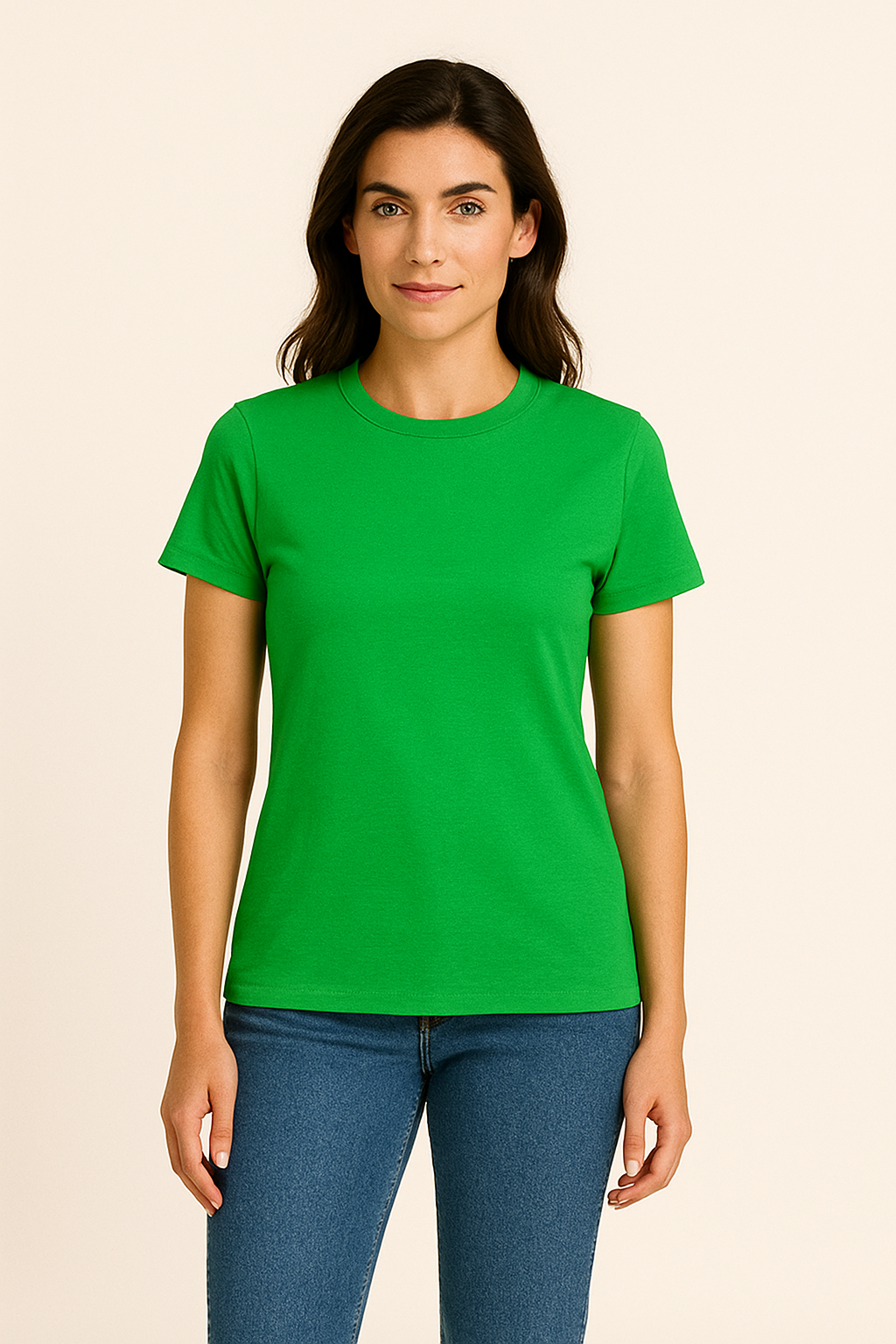 WILHELM | Damen T-Shirt Baumwolle mit klassischem Schnitt für Freizeit & Stil
