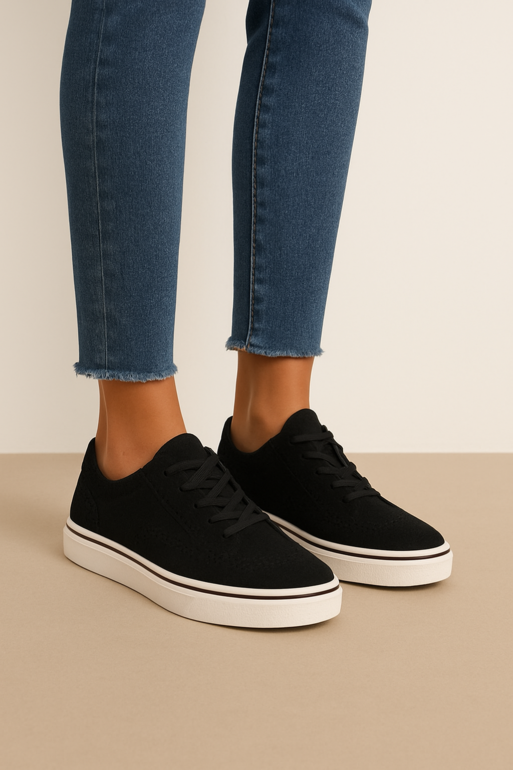 WILHELM | Damen Sneaker zum Schnüren mit flacher Sohle für Sommer & Freizeit