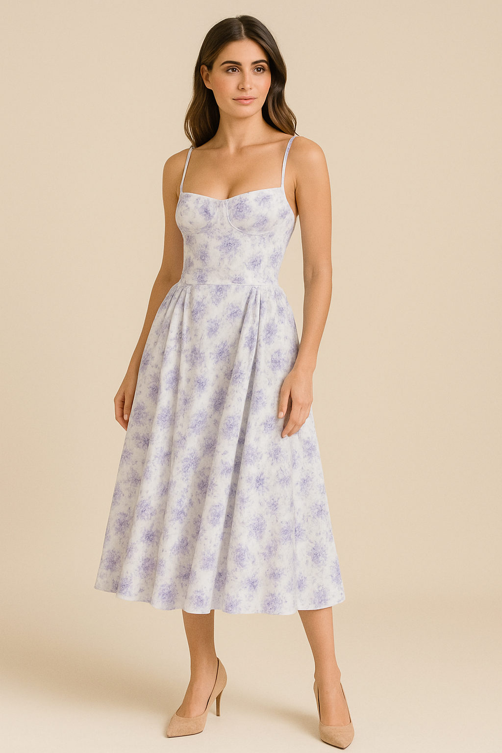 WILHELM | Damen Sommerkleid mit V-Ausschnitt luftig-leicht