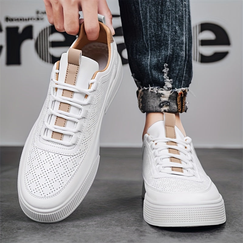 WILHELM | Herren Sneaker Porter in Lederoptik mit luftdurchlässiger Perforation