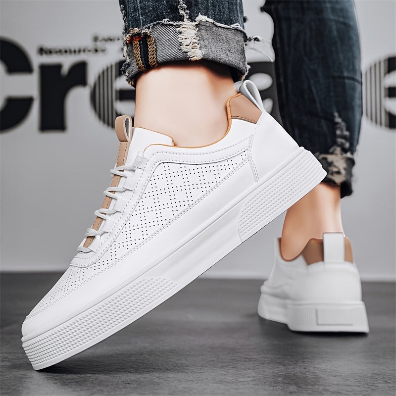 WILHELM | Herren Sneaker Porter in Lederoptik mit luftdurchlässiger Perforation