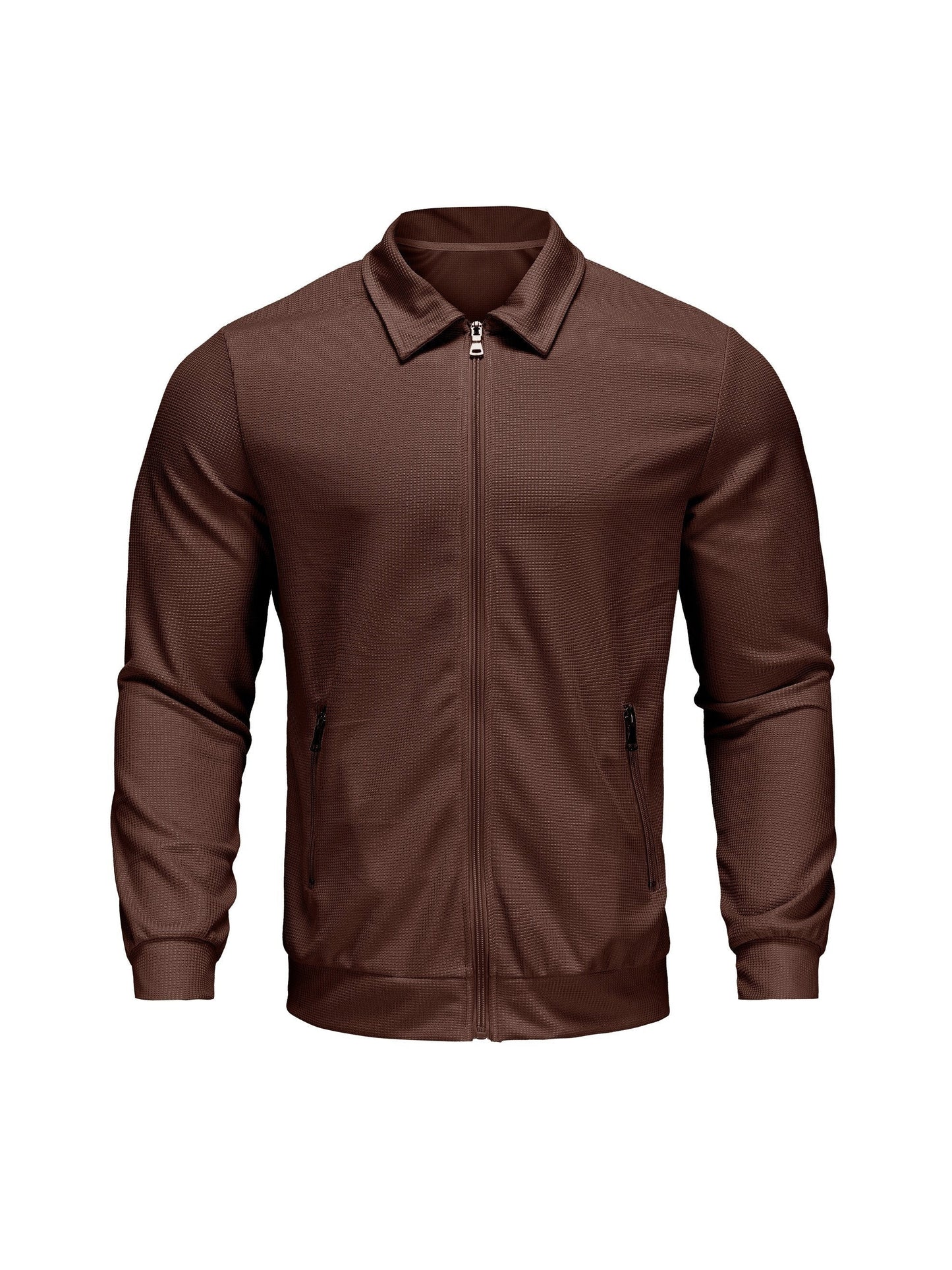 Marvin – Lässige Polyester Jacke Mit Reissverschluss