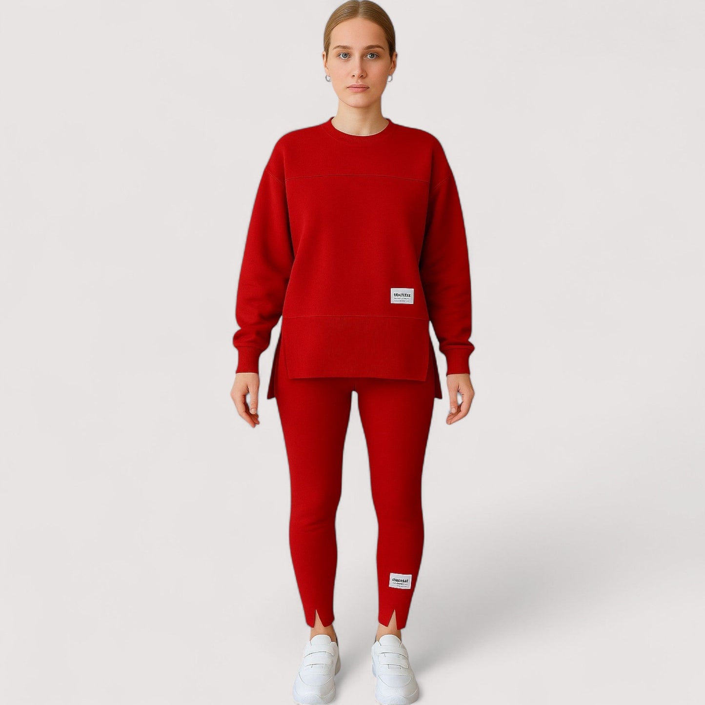 Damen Pullover und Leggings Set locker geschnitten bequem elastisch atmungsaktiv für Alltag und Freizeit Produktbeschreibung