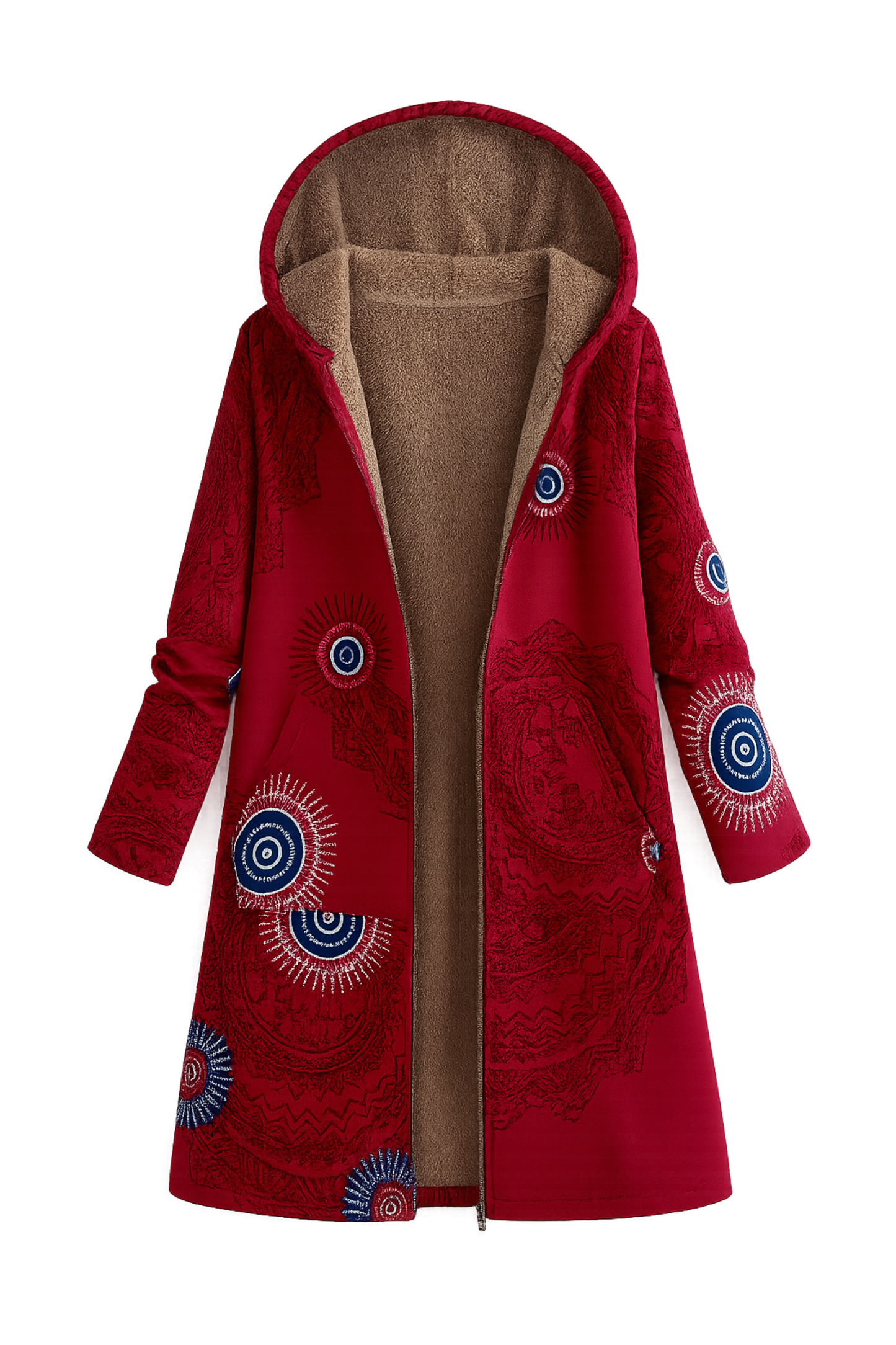 Damen Winterjacke Regular Fit Geometrisch Warm Gefüttert Alltag Freizeit Winter