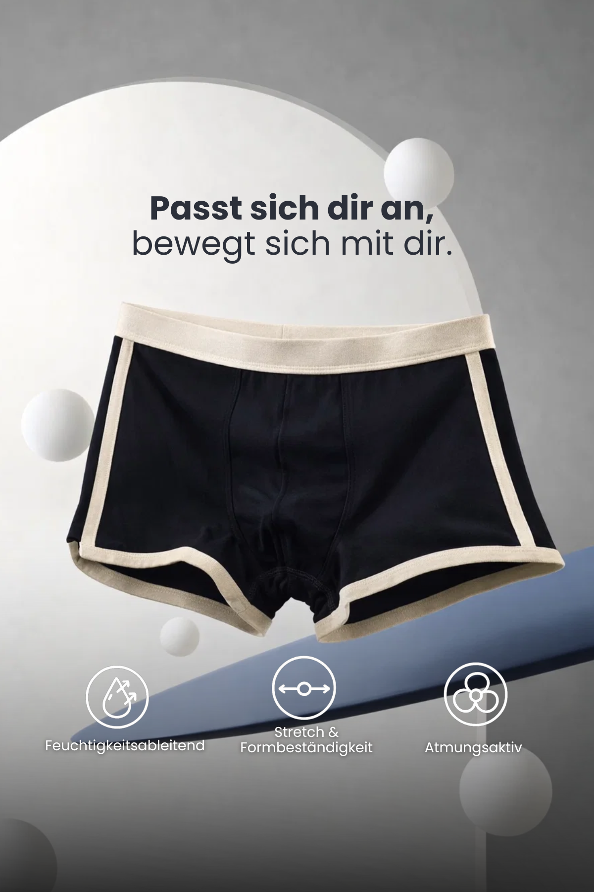 Herren Boxershorts Baumwolle, atmungsaktiv, elastischer Bund, bequeme Passform