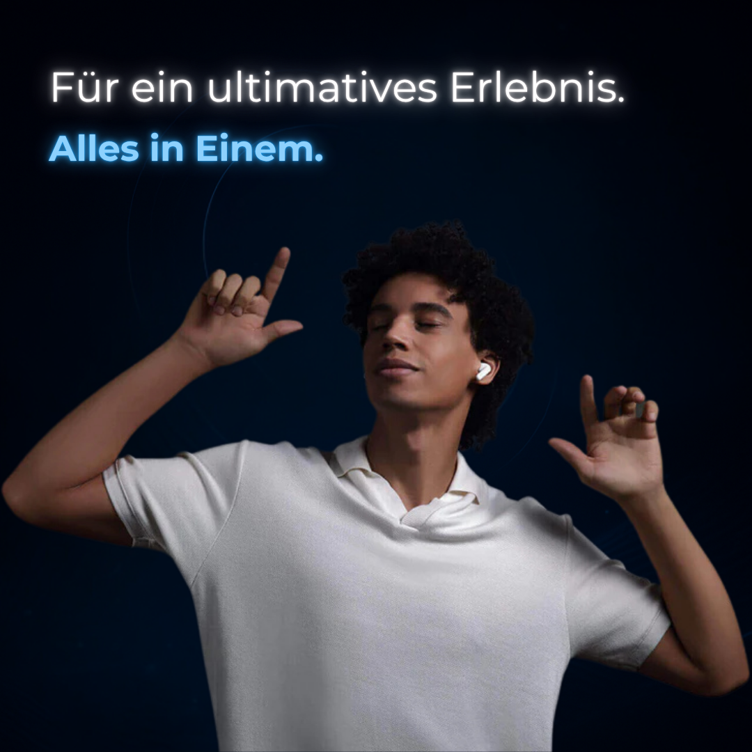 Bluetooth Übersetzer Ohrhörer kabellos Geräuschunterdrückung 144 Sprachen Touch-Steuerung