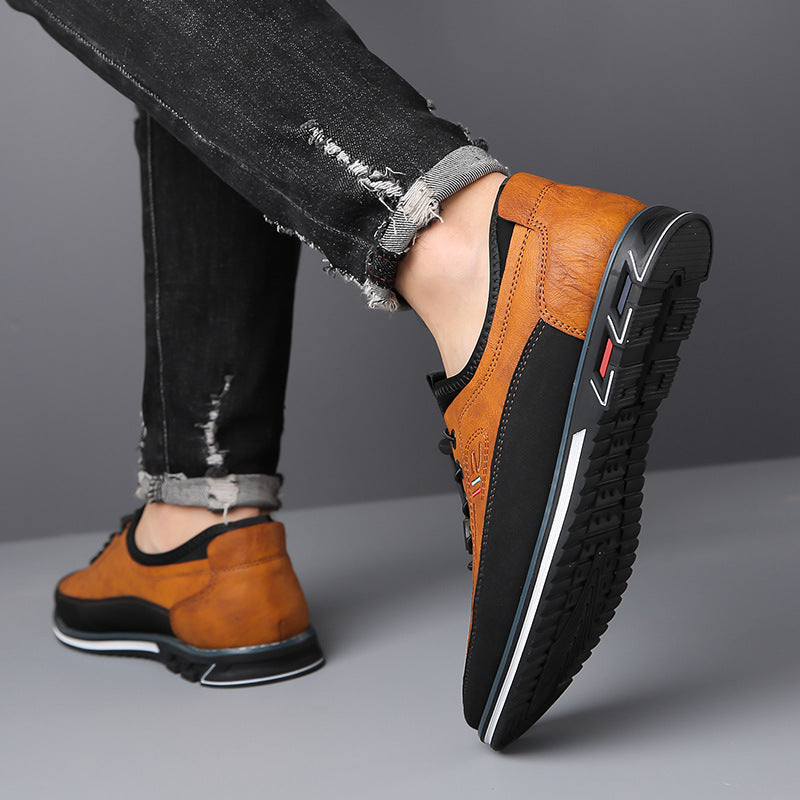 Herren Sneakers Schwarz Schnürung Rutschfest Komfort Alltag