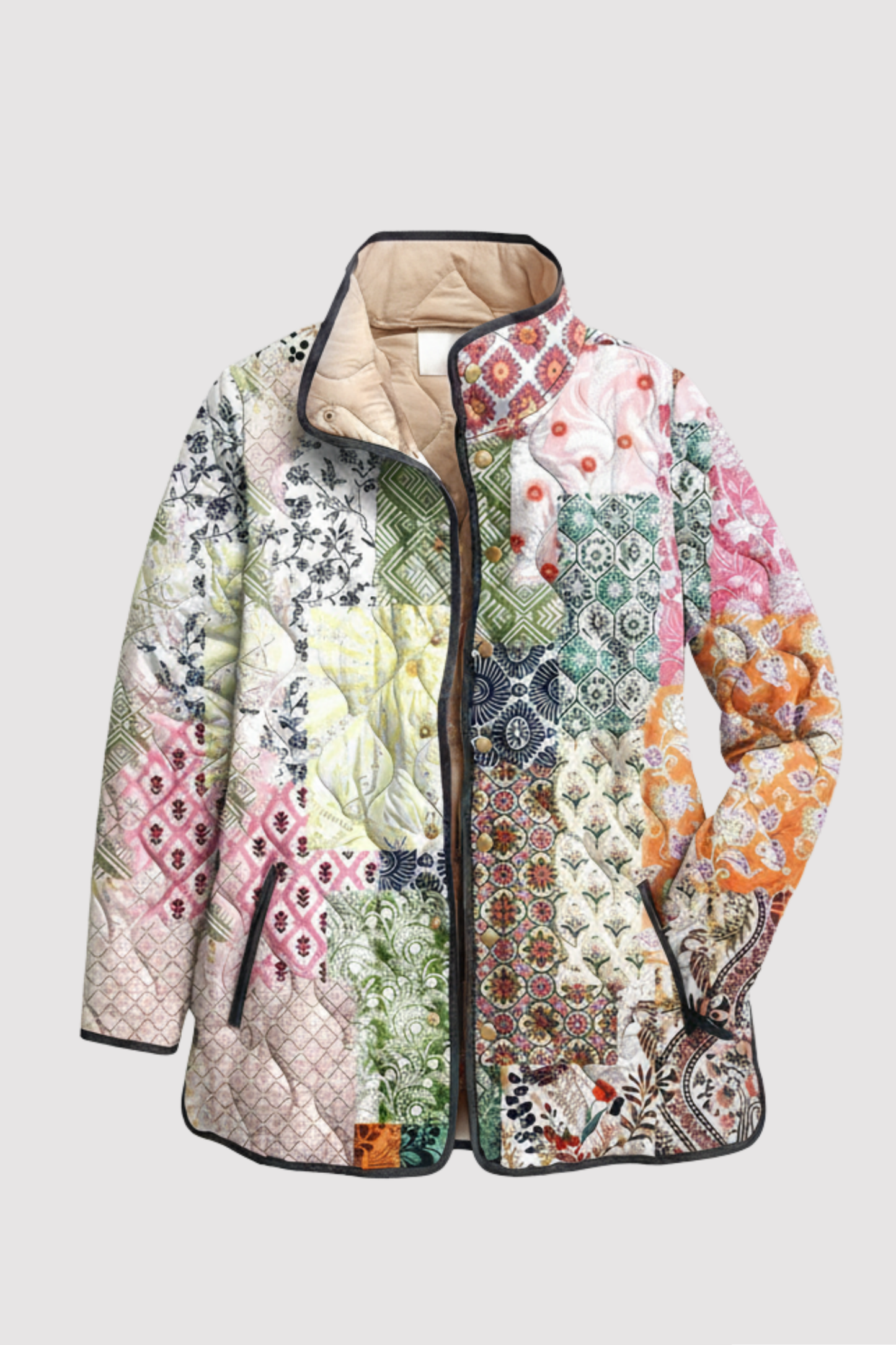 Damen Steppjacke Regular Fit Leicht Warm Übergangsjacke Freizeit Elegant Alltag