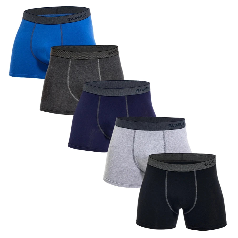 Herren Boxer Shorts 5er Pack Baumwolle Unterwäsche mit elastischem Bund