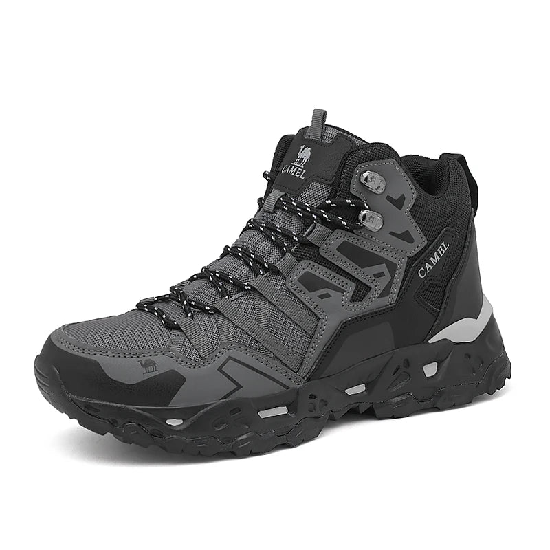 Herren Wanderschuhe Grau rutschfest knöchelhoch Outdoor Trekkingstiefel für Hiking und Gelände