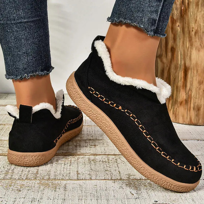Unisex Hausschuhe gefüttert rutschfester Slip-On bequem warm