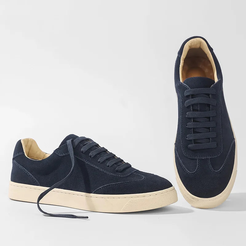 Herren Retro Sneaker Wildleder Casual Schuhe mit Schweinslederfutter Freizeitschuhe