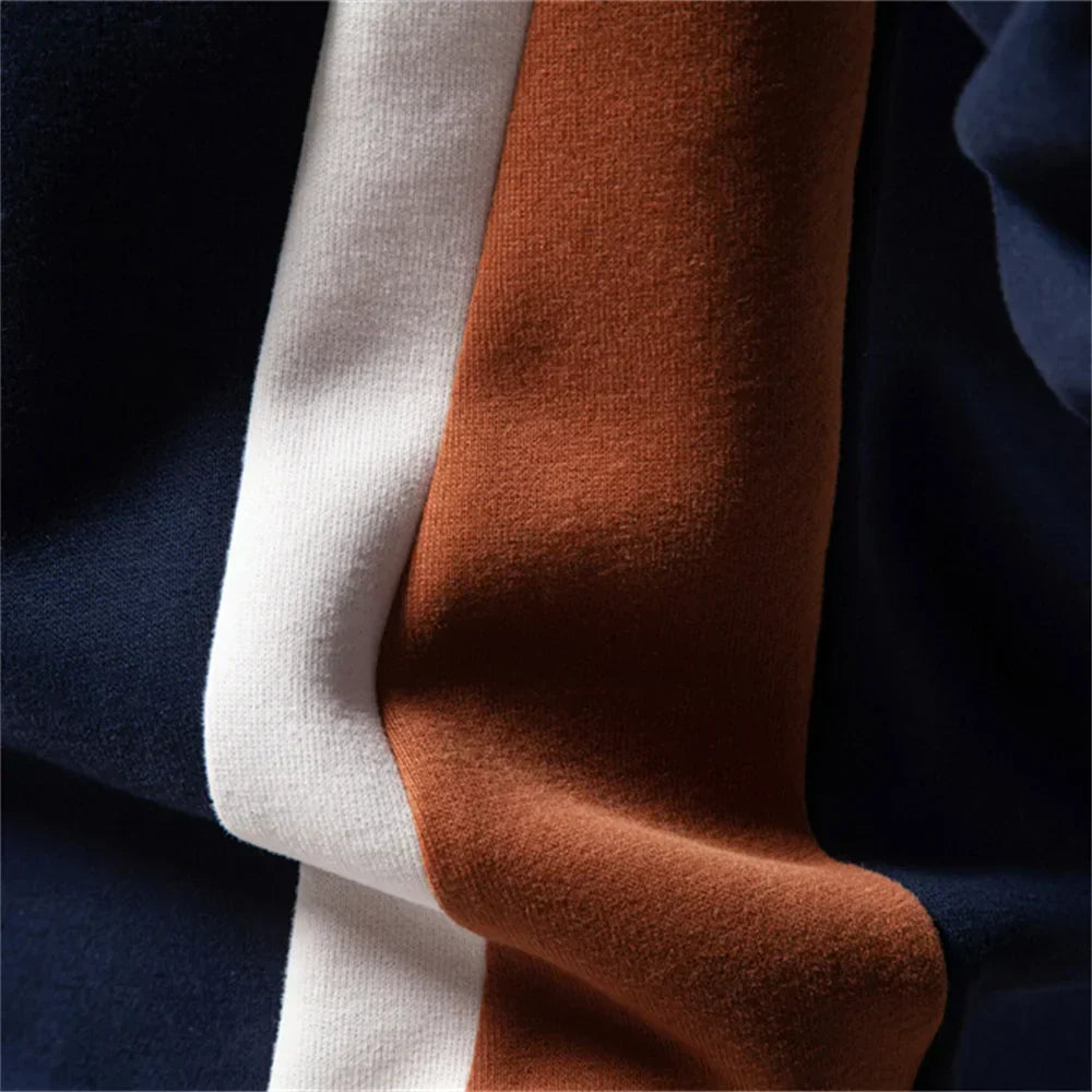 Herren Strickpullover Slim gerippte Passform Langarm elastisch bequem