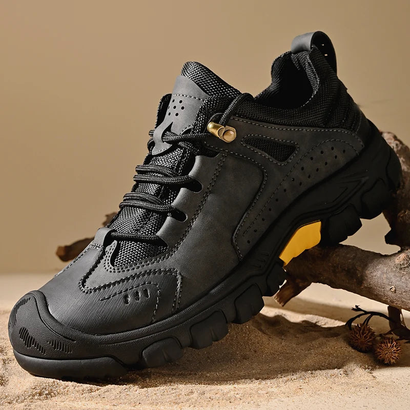 Herren Wanderschuhe Schuhe wasserdicht, rutschfest, strapazierfähig, Outdoor Wanderschuhe mit Gummisohle