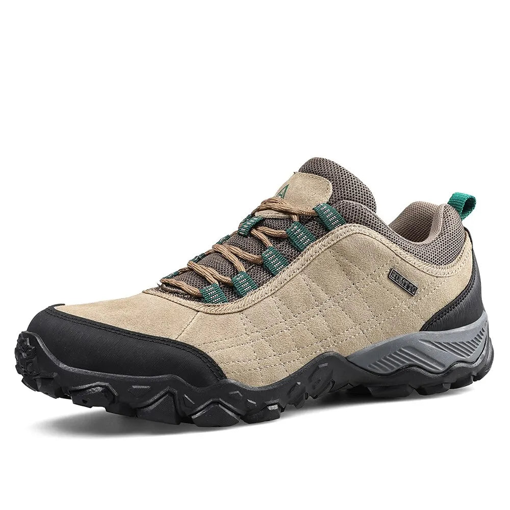Herren Wanderschuhe Beige rutschfest atmungsaktiv Outdoor Trekkingschuhe mit Profilsohle