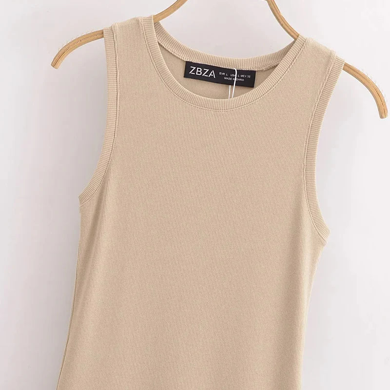 Damen Maxikleid ärmellos schwarz fließend elegant entspannte Passform