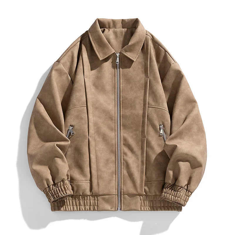 Herren Vintage Jacke Regular Fit Leicht Atmungsaktiv Freizeit Streetwear Übergangsjacke