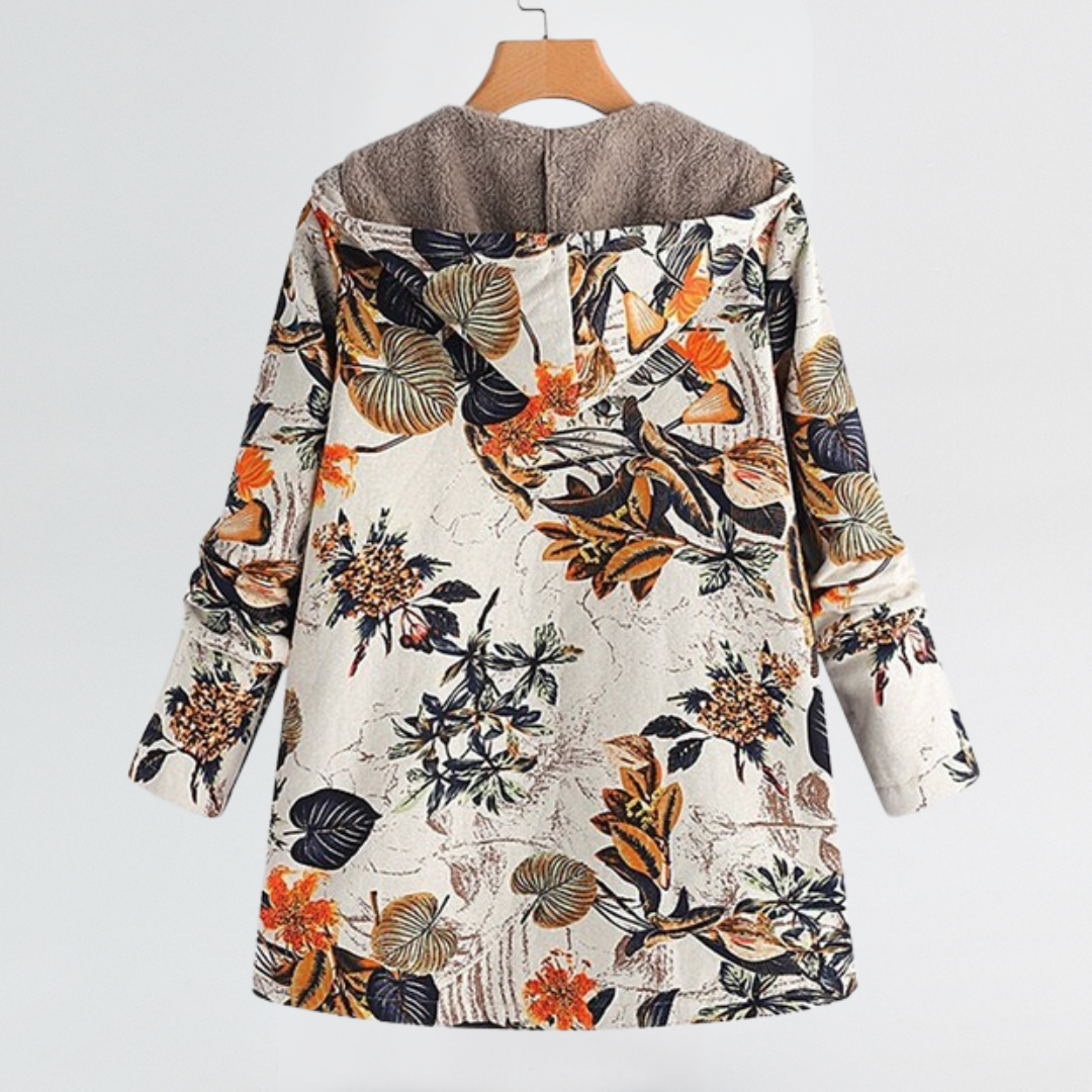 Damen Jacke floral Vintage Look hell