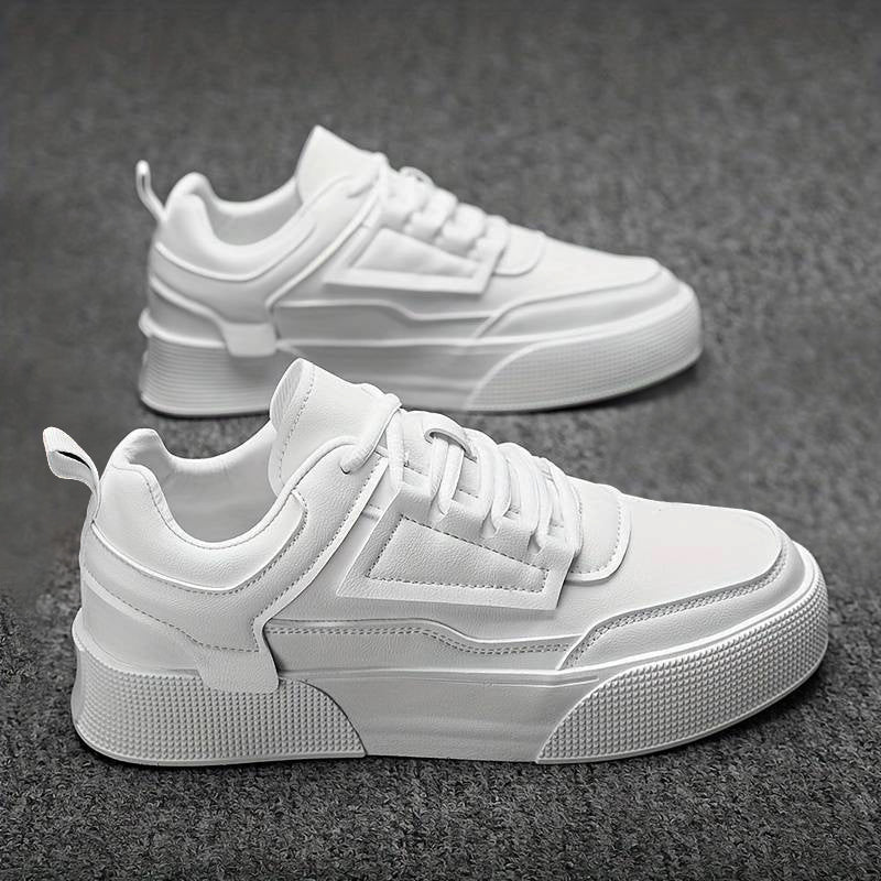 WILHELM | Herren Plateau-Sneaker Mike in Weiß mit klarer Formgebung