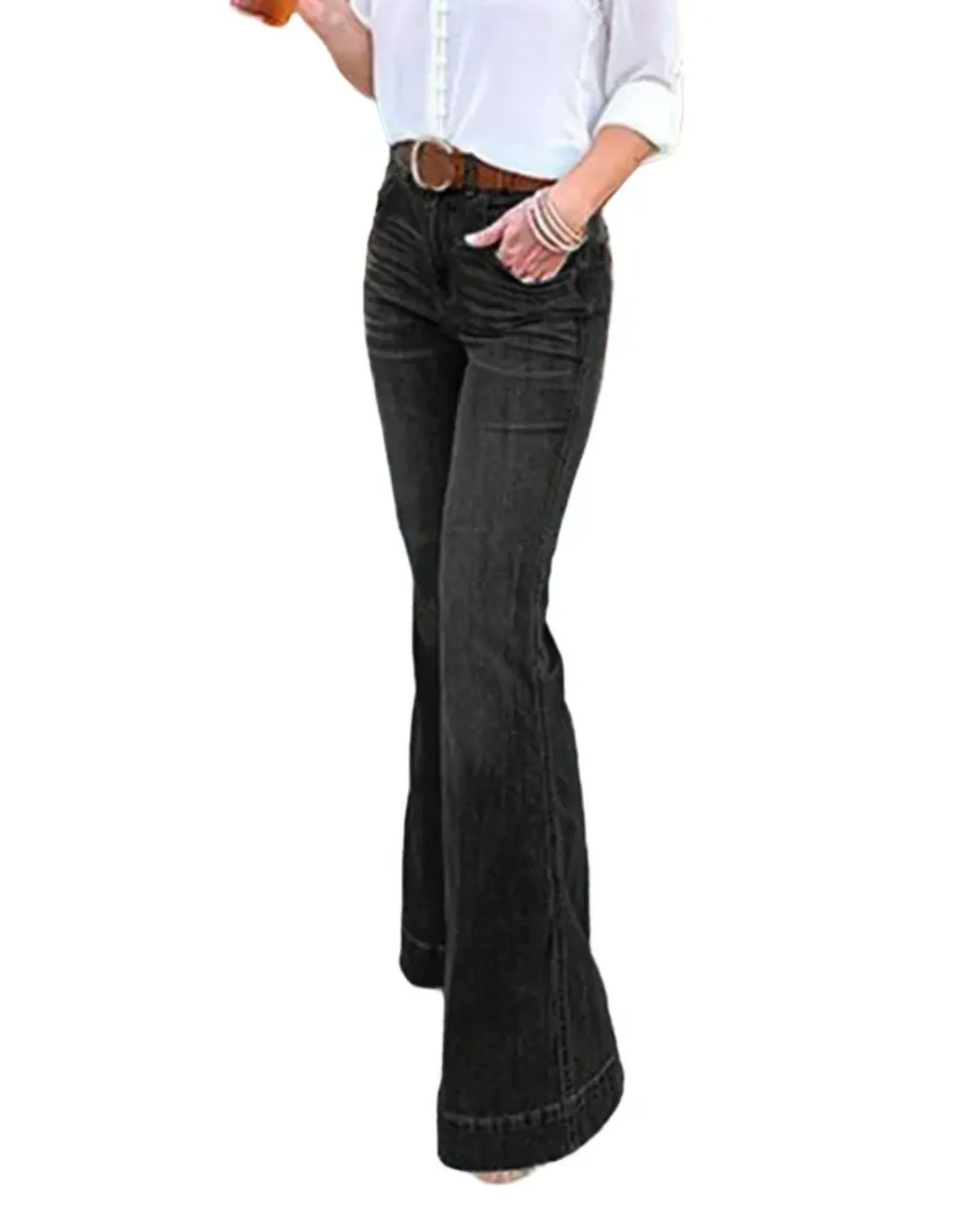 WILHELM | Damen Jeans im Vintage-Stil mit geradem Schnitt für Freizeit & Arbeit