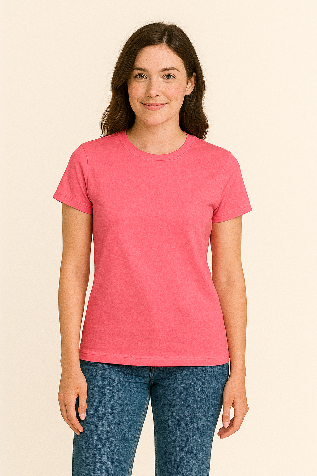 WILHELM | Damen T-Shirt Baumwolle mit klassischem Schnitt für Freizeit & Stil