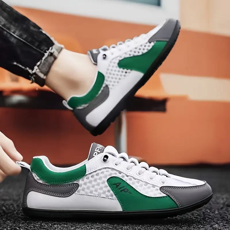 Herren Turnschuhe schnüren Mesh atmungsaktiv rutschfest leicht bequem