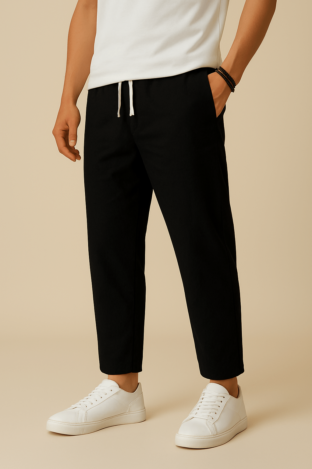 WILHELM | Herren Sommerhose mit Leinenstil und luftiger Webart