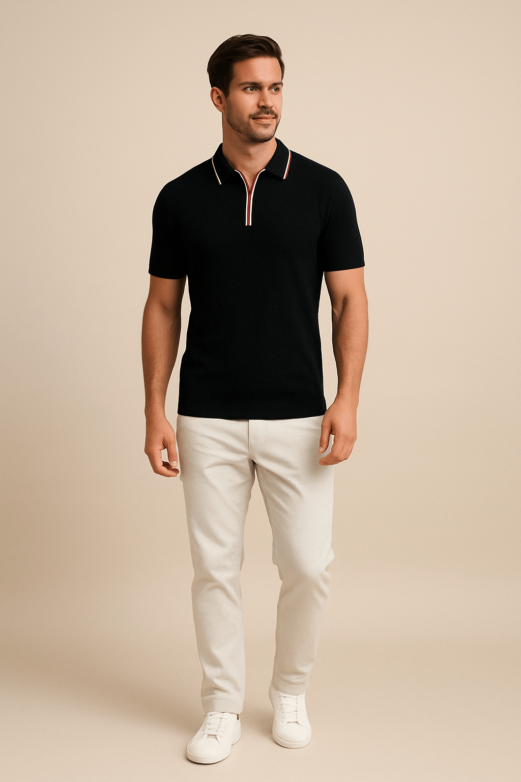 WILHELM | Herren Strick-Poloshirt für Sommer und Büro