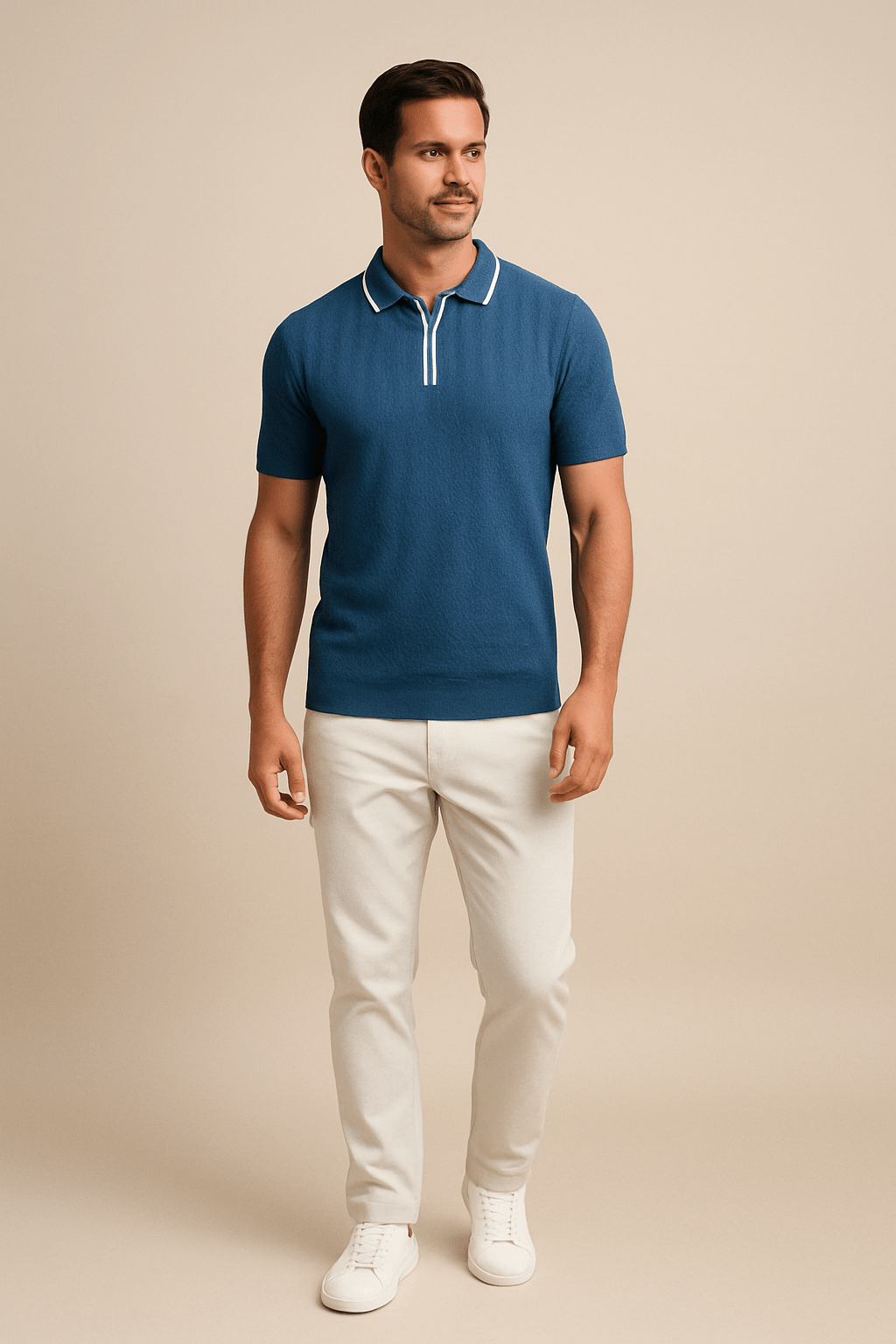 WILHELM | Herren Strick-Poloshirt für Sommer und Büro