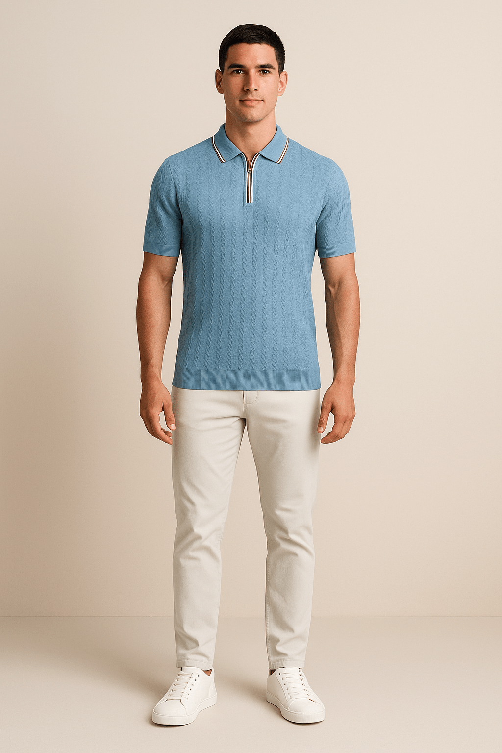 WILHELM | Herren Strick-Poloshirt für Sommer und Büro