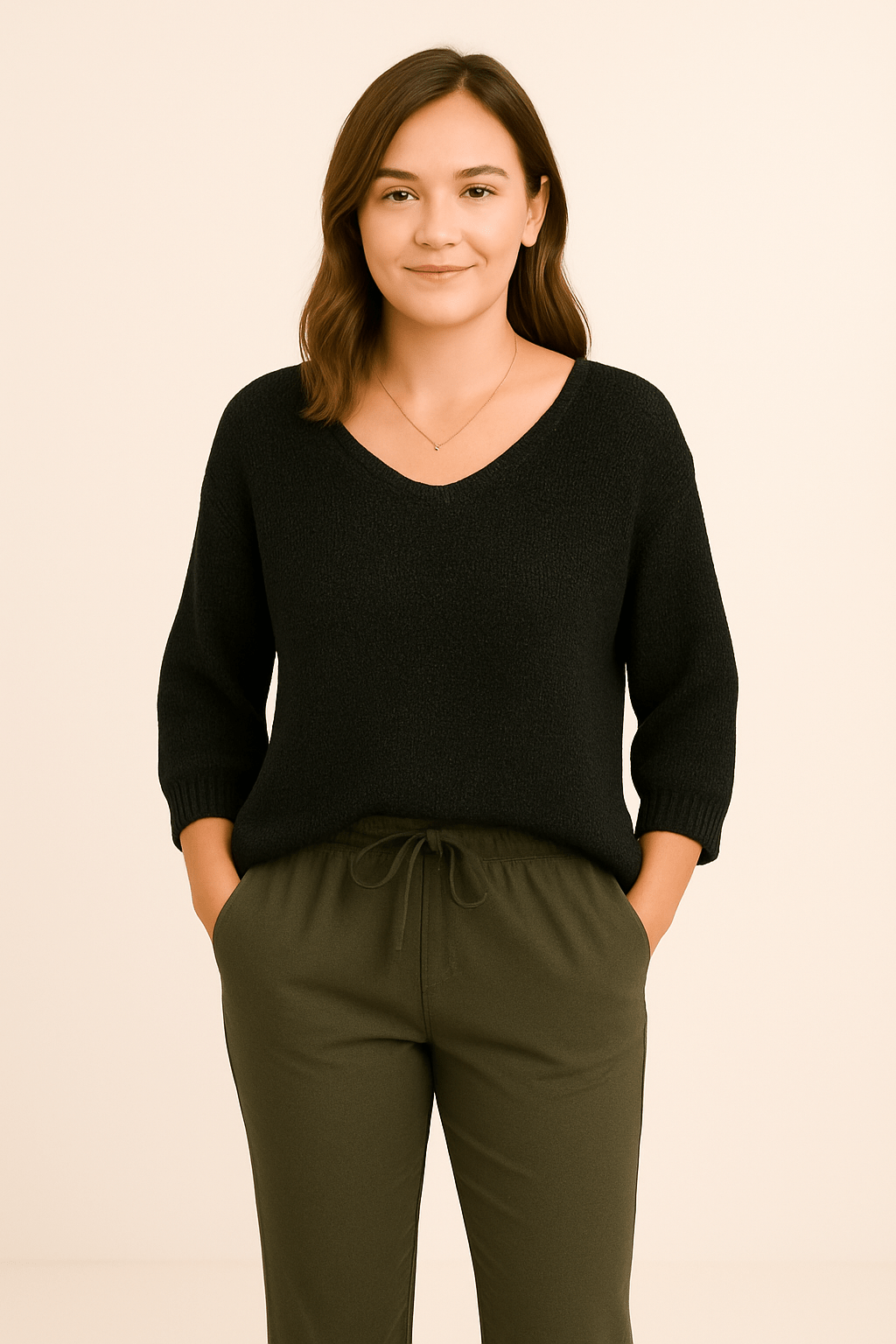 WILHELM | Damen Pullover mit Rundhalsausschnitt