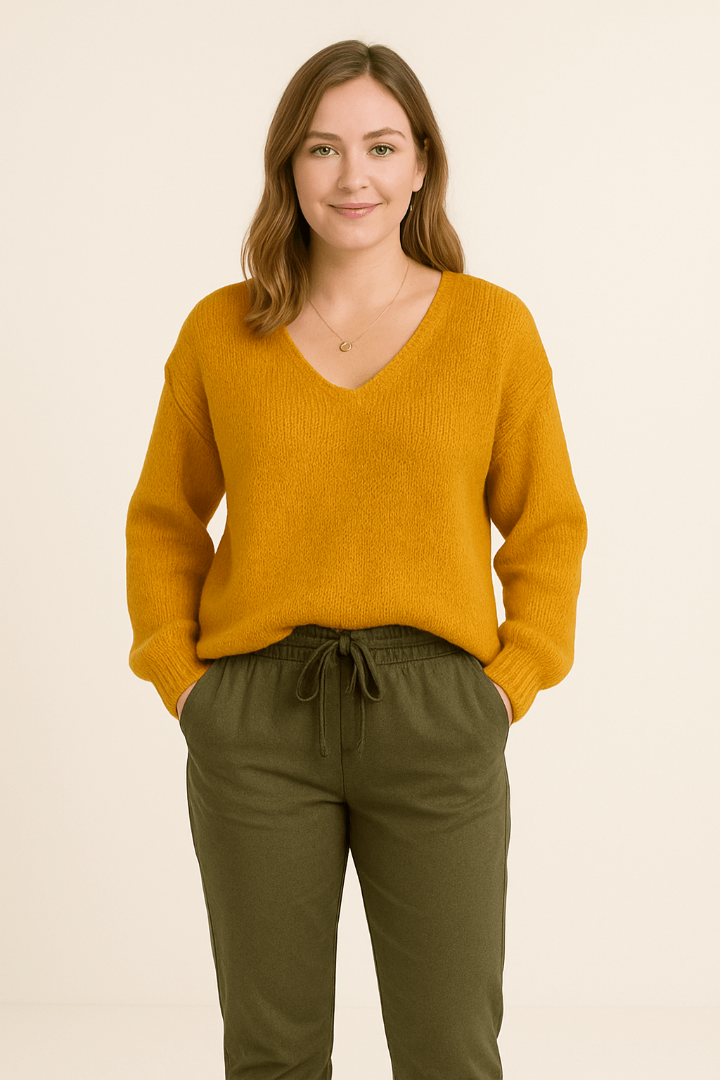 WILHELM | Damen Lockerer Strickpullover mit elegantem Schnitt