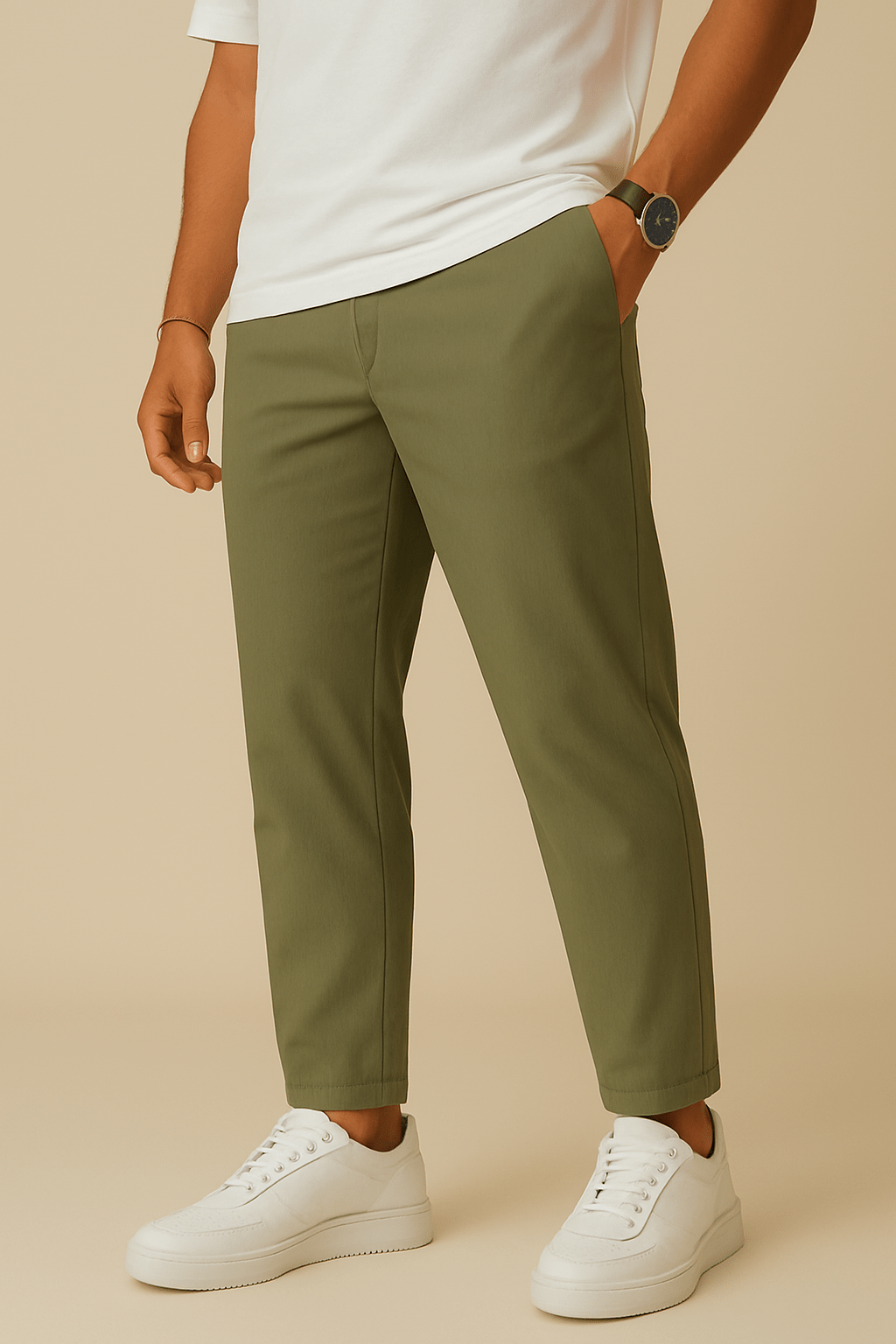 WILHELM | Herren Hose Essential mit schmalem Bein, weichem Griff und Kordelzug